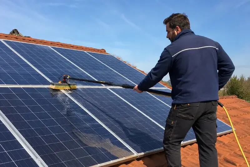 Nettoyage et entretien de panneaux solaires à Étaules